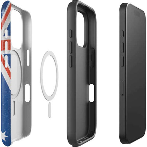Australia Flag Distressed iPhone 16 Pro Magsafe Impact Case